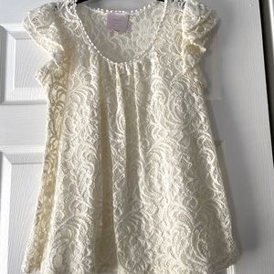 Very feminine lace blouse with silky cami underneath.